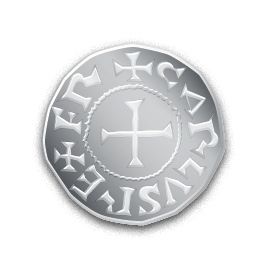 Silver coin belonging to the Frankish Kings